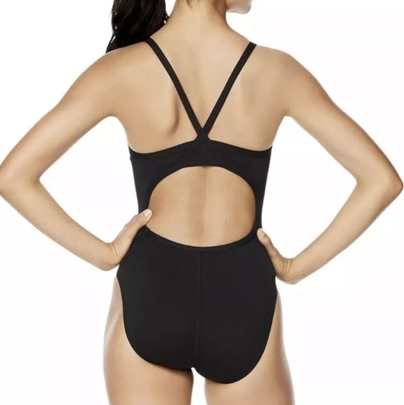 Speedo Women's Endurance+ One Piece Competitive, Black, Size 12/38 New - Picture 2 of 9